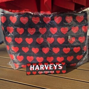 Harveys Red Heart Patterned Tote